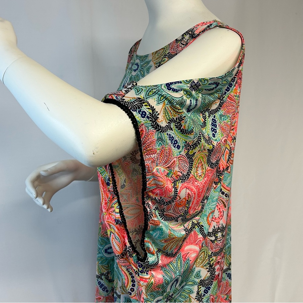 Cacique Lane Bryant Swim Cover Up Top Size 18/20 Popover Boho Beach Vacation - Picture 3 of 8